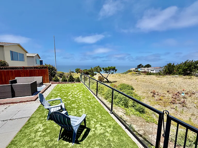 Large Backyard with views to Ocean
