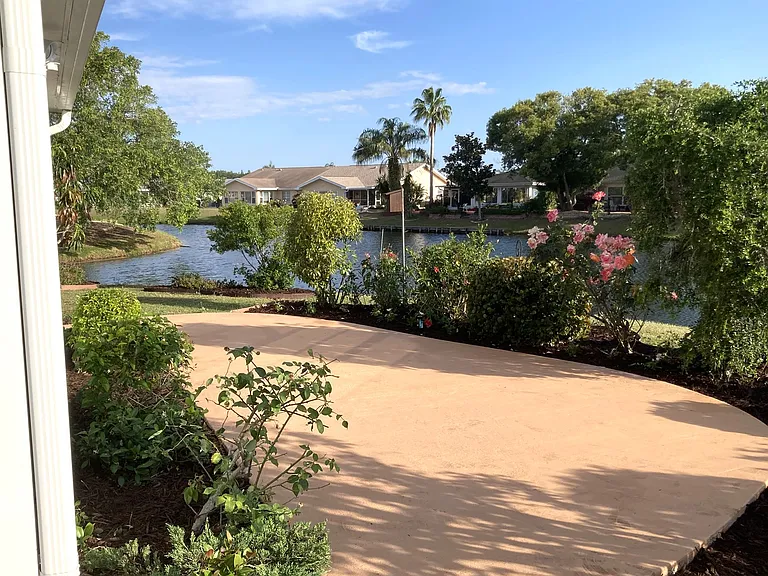 Garden concrete patio