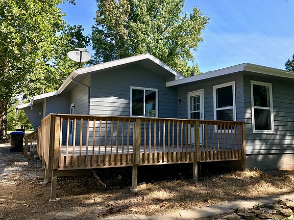 Rear, side view of deck.