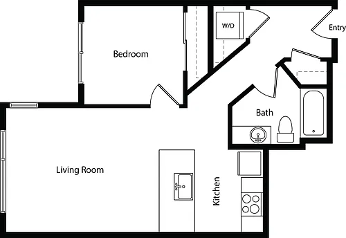 Floor plan One Bedroom A