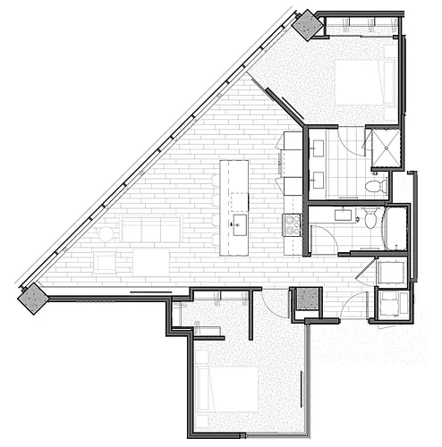 Floor plan Two Bedroom