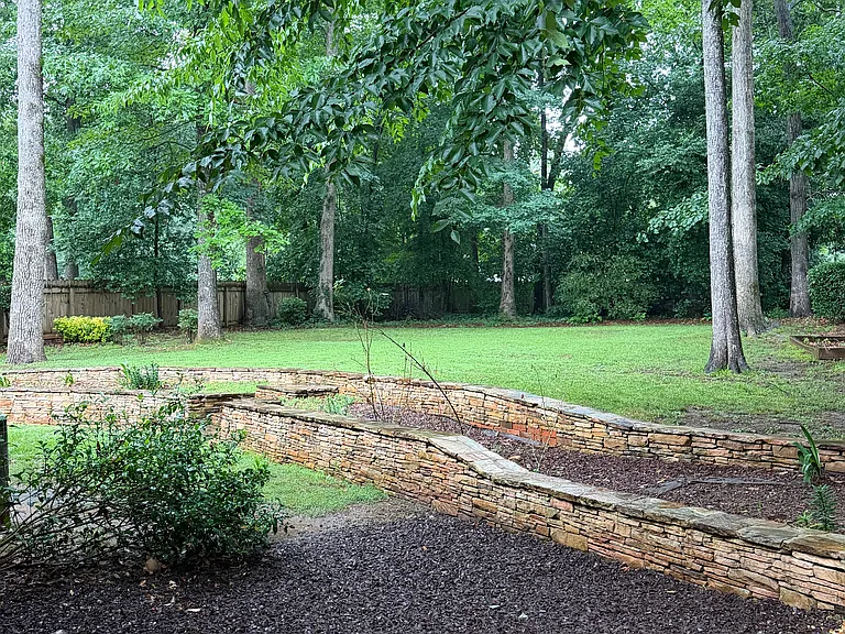 Backyard view from patio