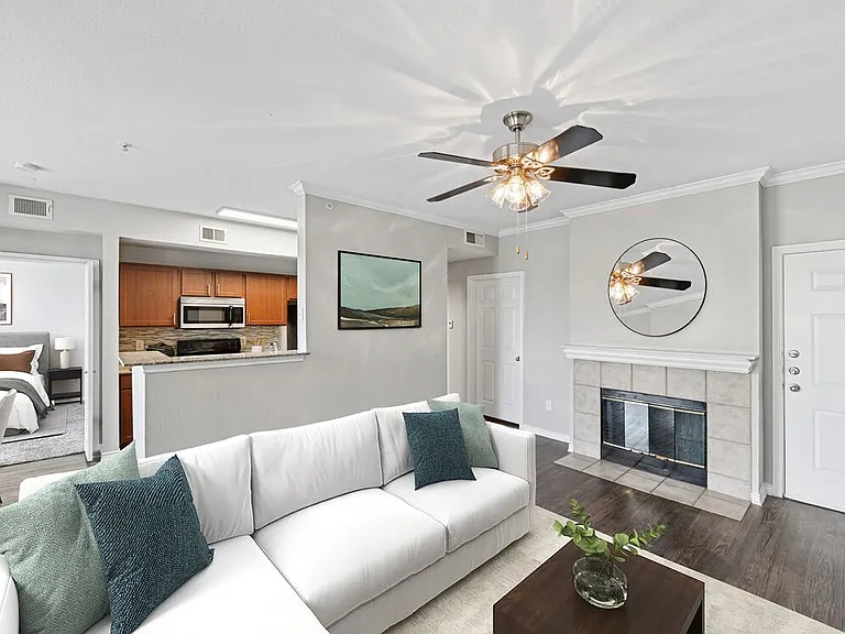 Classic Package I living room with hard surface flooring (select homes)