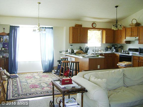 Kitchen, dining and living rooms