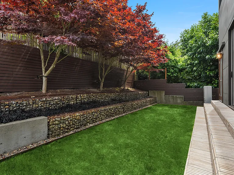Private backyard with doggie door access.