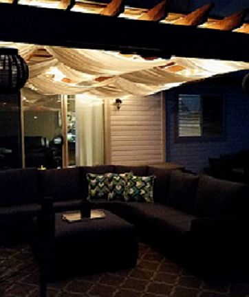 Patio at night