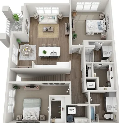 Floor Plan 2C | Seasons at Mount Pleasant | Apartments in Mount Pleasant, WI Floor Plan 2C | Seasons at Mount Pleasant | Apartments in Mount Pleasant, WI