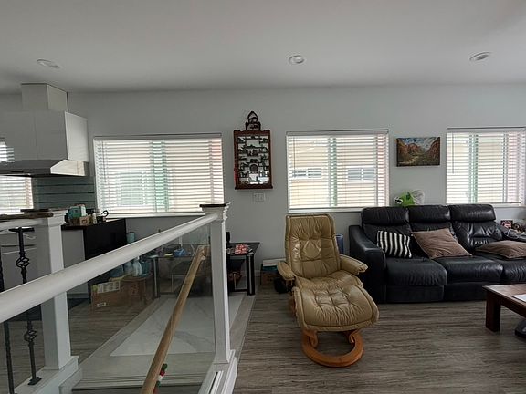 living room (black reclining couch for sale)