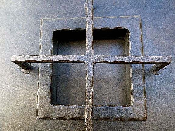 Architectural detail on front door