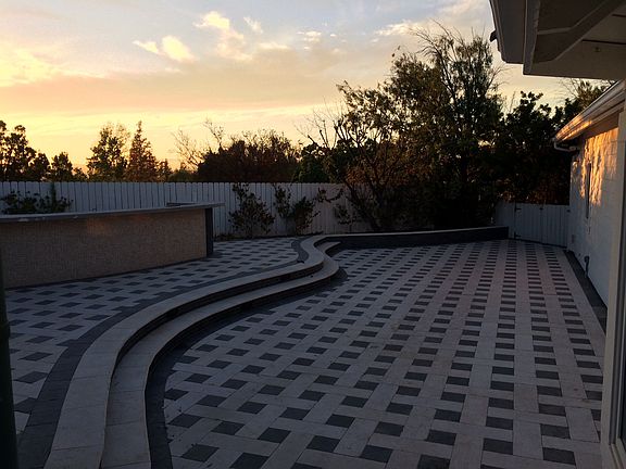 outdoor barbque and designer yard