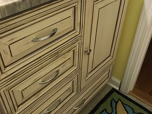 Custom cabinets in bathroom