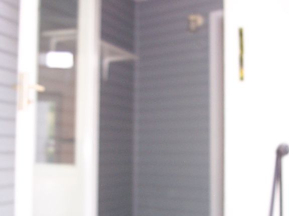 Front door with foyer