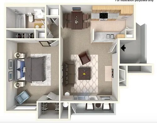 Floor plan One Bedroom One Bathroom