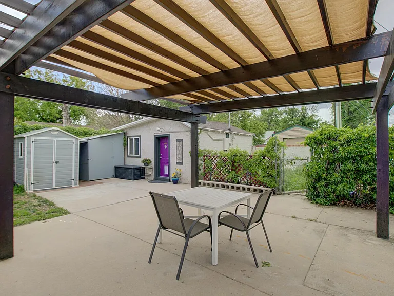 16 X16 pergola in the back yard. great shaded hang out space