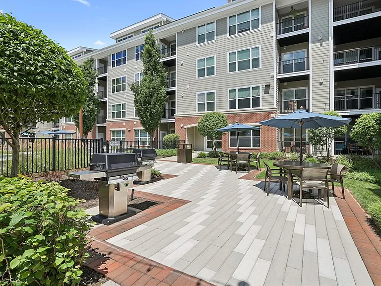 Courtyard with grill area