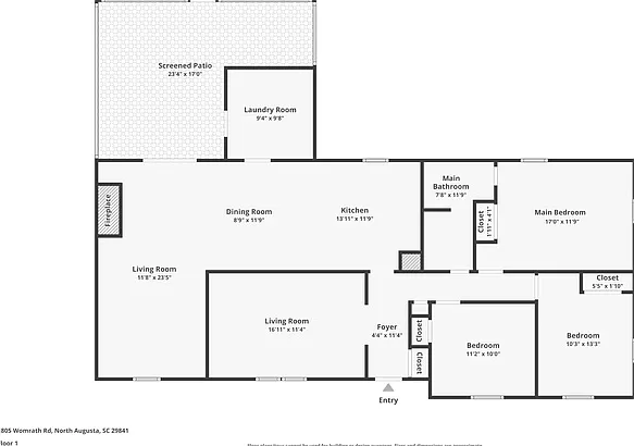 3 bed, 1.0 bath, 1621 sqft, $1,395 — Photo 2