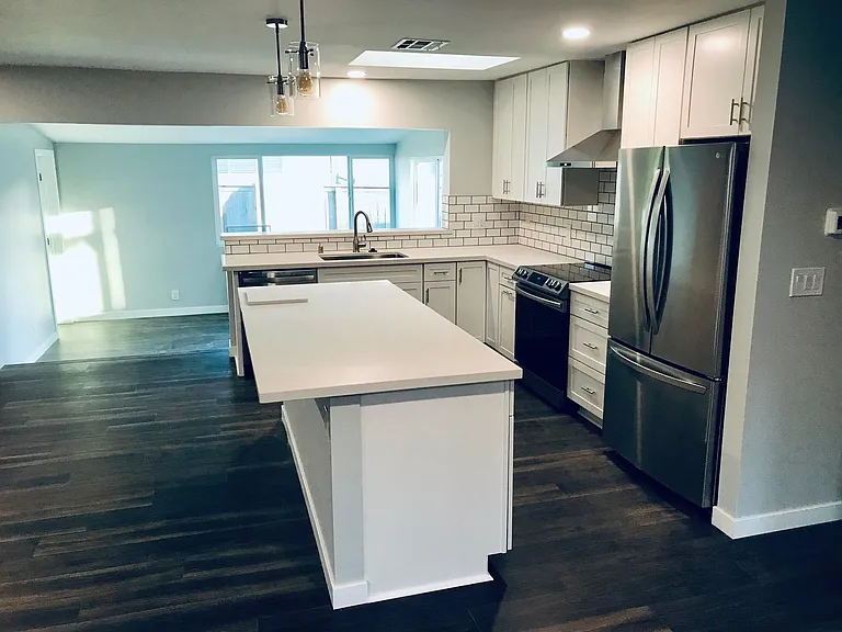 Kitchen Looking into Sun Room