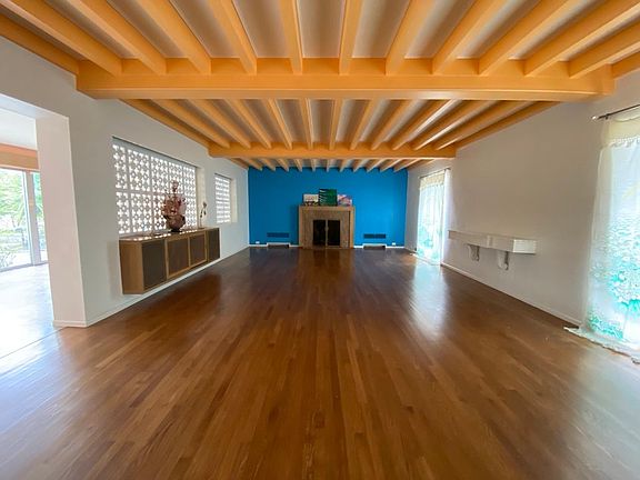 Living room with the curtains on