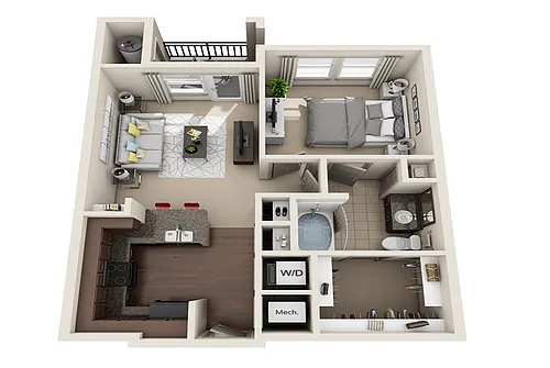 Floor plan One Bedroom