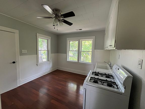 Kitchen, back door to basement and laundry