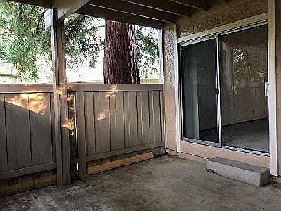 Enclosed covered patio.