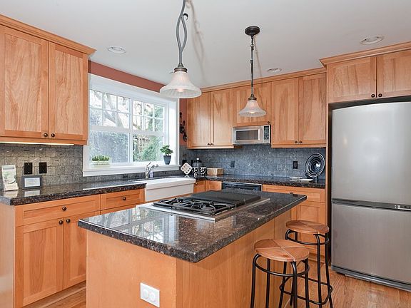 high-end kitchen with gas range