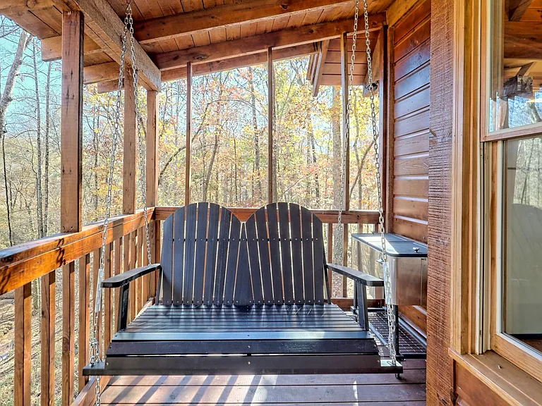 Swing and enjoy the views on the back balcony
