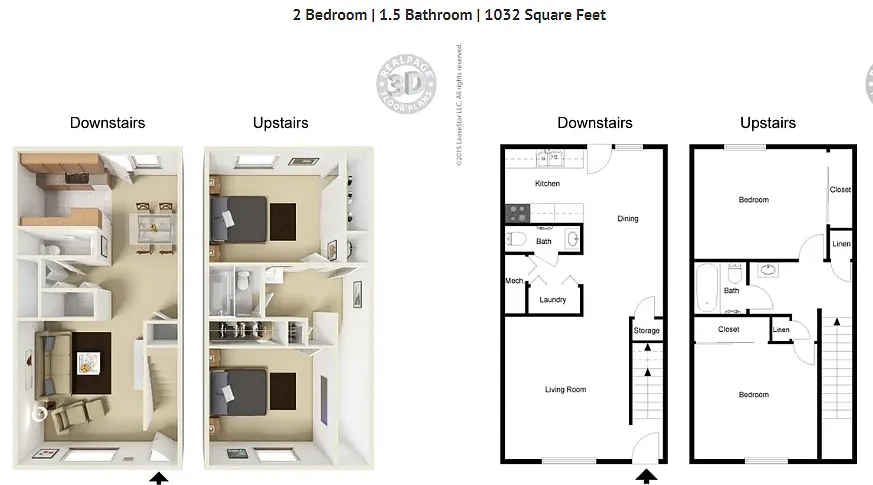 Floor plan 2 Bdrm