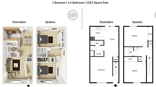 Floor plan 2 Bdrm