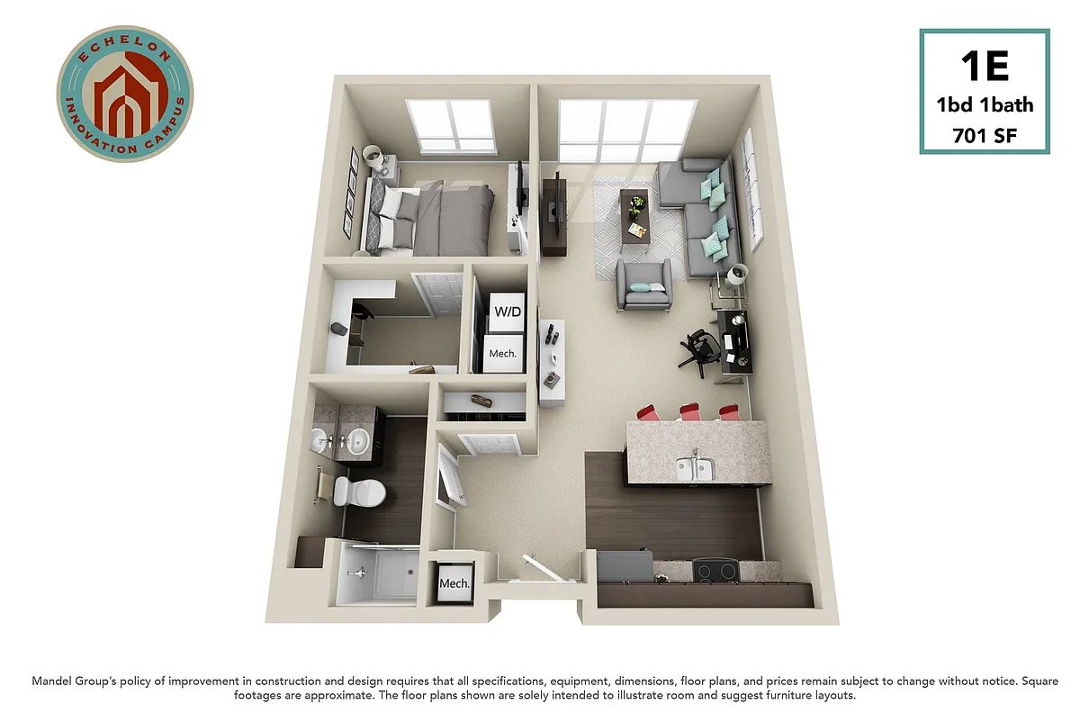 Floor plan 1E