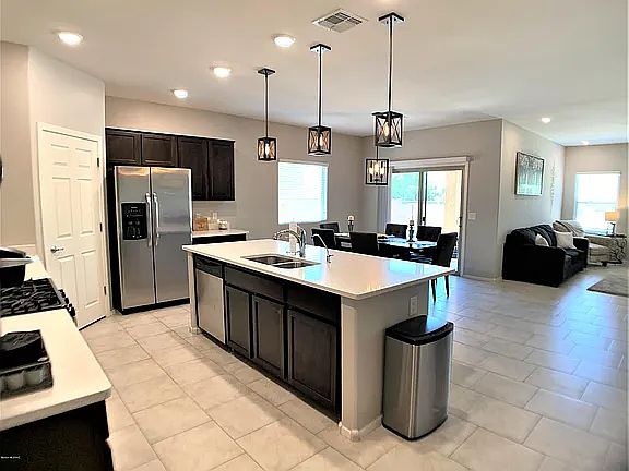 Kitchen with Quartz countertops