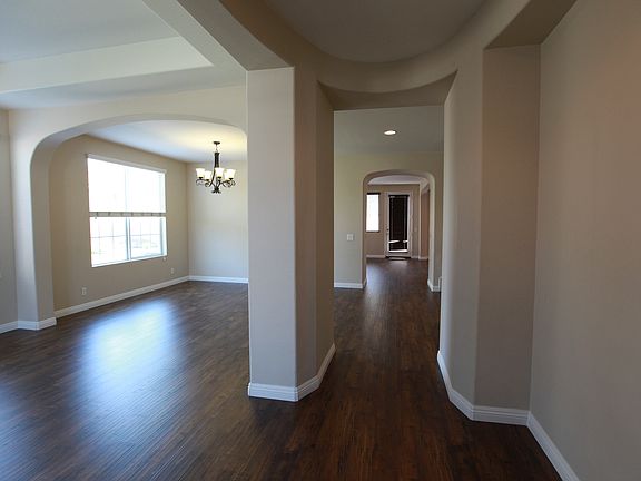 Entry with coffered ceiling