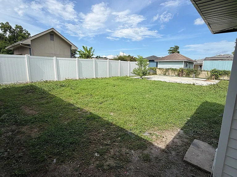 Fenced in Backyard with Patio