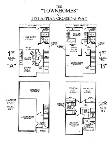 Floor plan 3 BR Townhouse