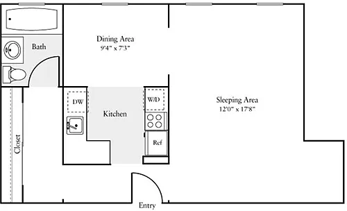 Floor plan Studio M