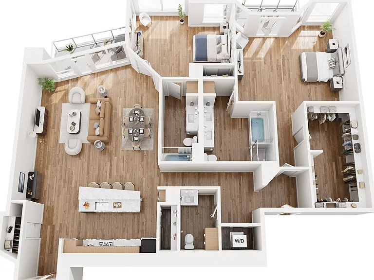 B3 floor plan 44 Monroe