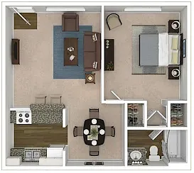 Floor plan 1X1 A