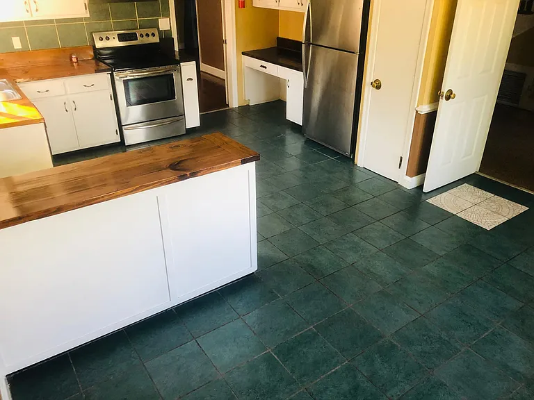 kitchen electric stove; pantry; dishwasher