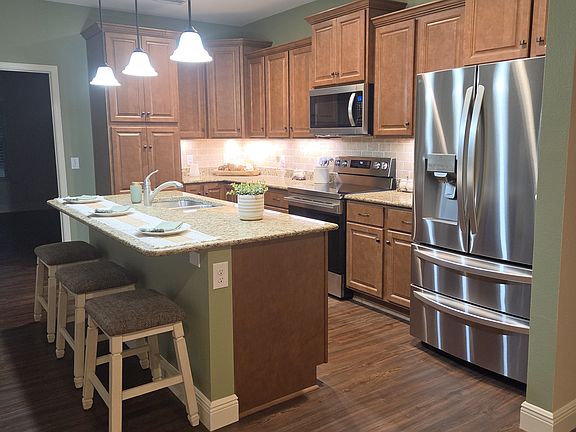 View into kitchen