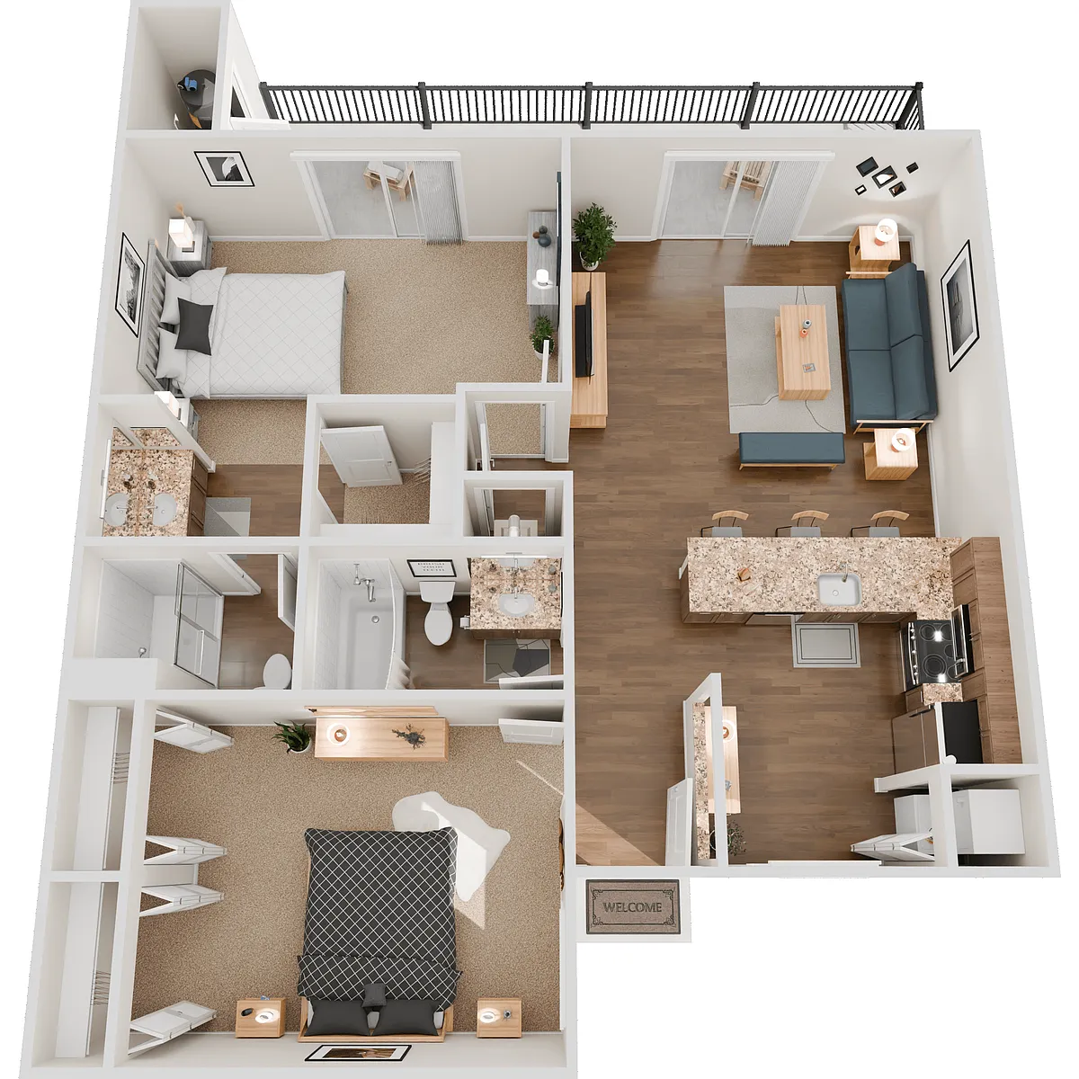 Floor plan 2 BED CLASSIC/LUXURY