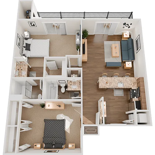 Floor plan 2 BED CLASSIC/LUXURY