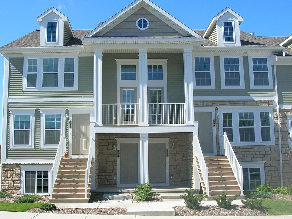 Front view of townhome