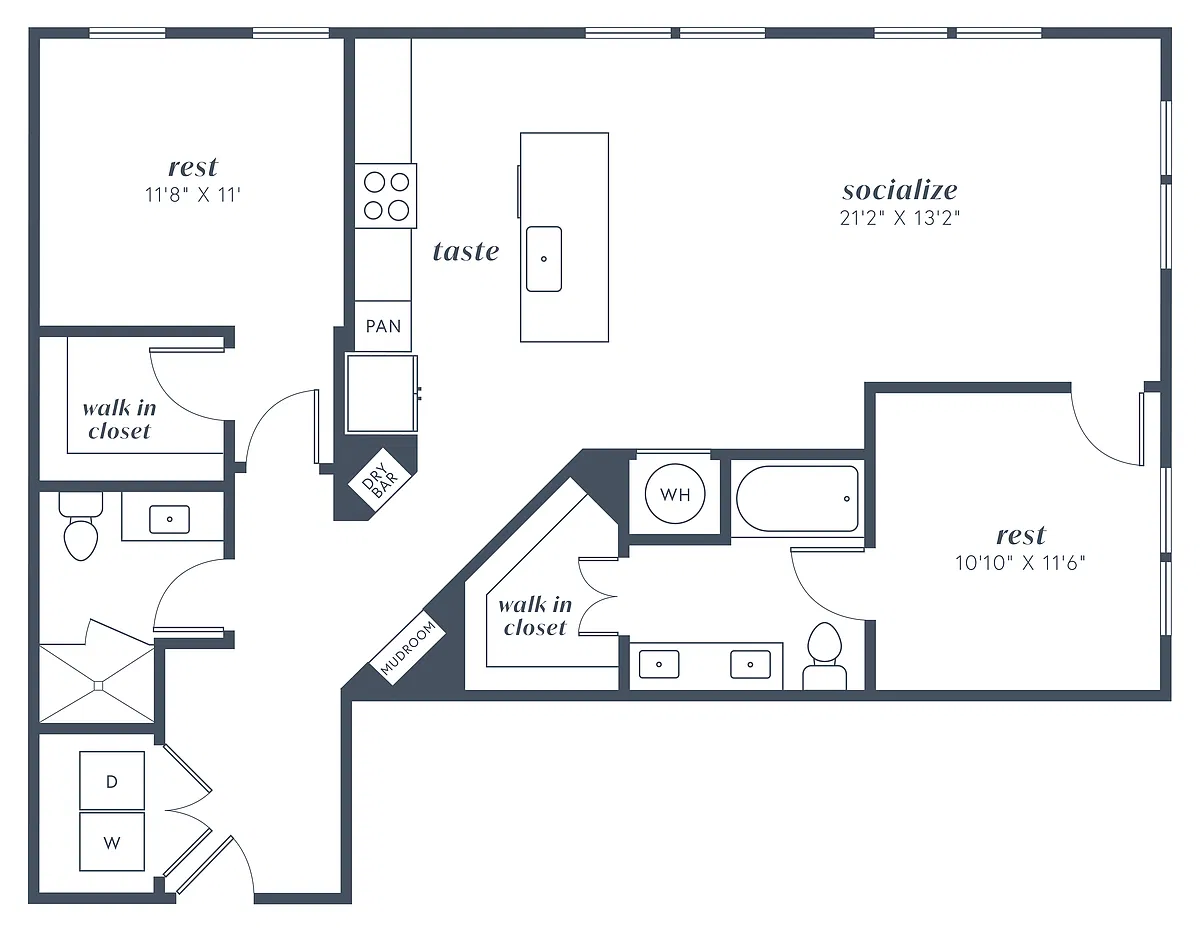 Floor plan 2X2 B7