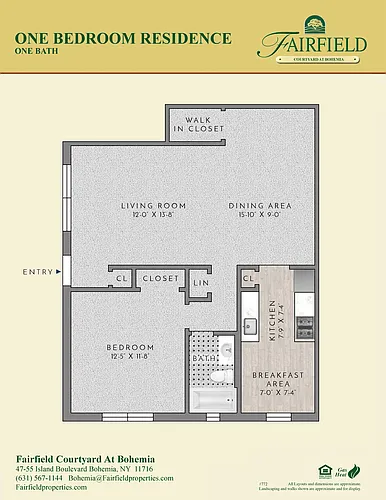 Floor plan One Bedroom Upper