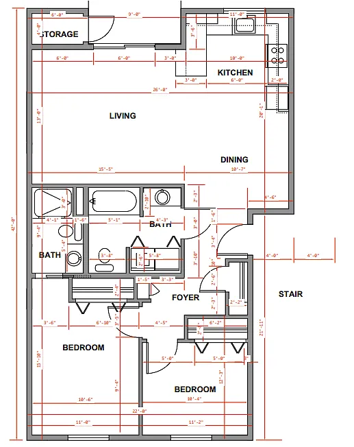 Floor plan 2X2