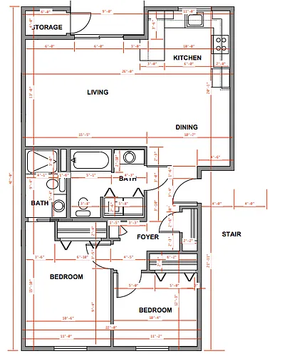Floor plan 2X2