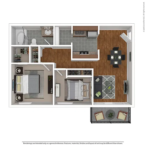 Floor plan 2B1B