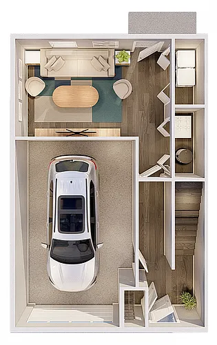 Floor plan 4 Bedroom 2.5 Bathroom Exterior