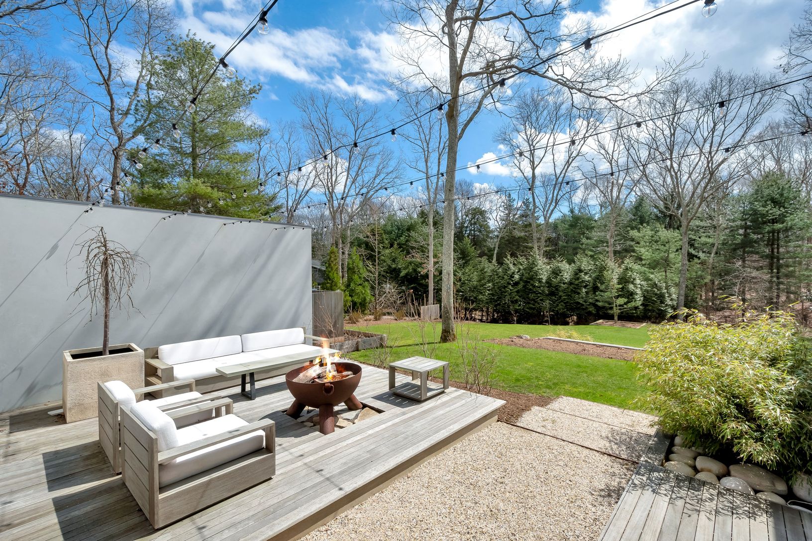  Outdoor Living Room with Firepit