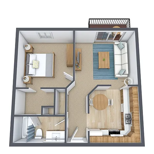 Floor plan One Bedroom 11A